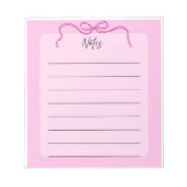 Roze boog print notitieblok (Voorkant)