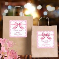 Roze boog retro kant baby shower dank u gunst
