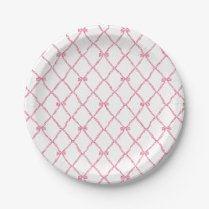 Roze boog Trellis Paper Party Bord