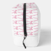 Roze boog Waterverf lint gepersonaliseerd Toilettasje (Rechts)