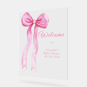 Roze boog - welkom baby shower feest acryl bord