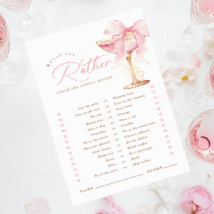 Roze boog zou ze liever Vrijgezellenfeest spel