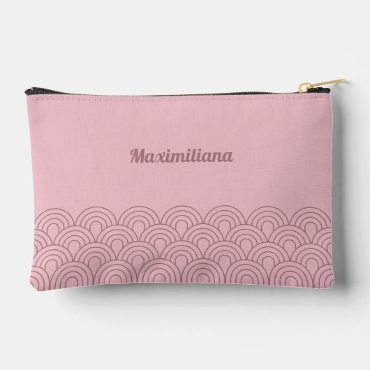 Roze - Boogjes Glam Kleine Accessoire Pouch Etui (Achterkant)