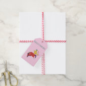 Roze Boogschutter, sterrenbeeld, sterrenbeeld Cadeaulabel (Met Touw)