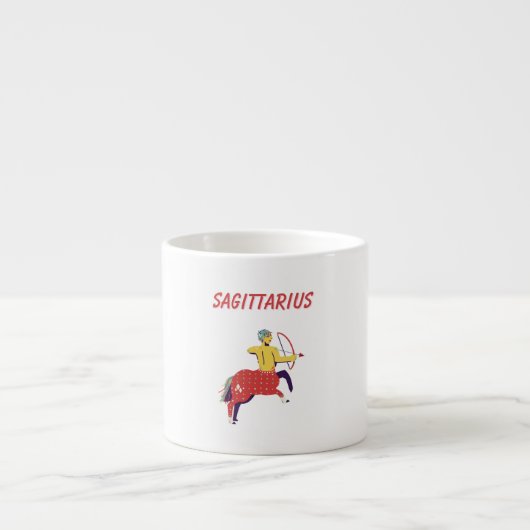Roze Boogschutter, sterrenbeeld, sterrenbeeld Espresso Kop (Voorkant)