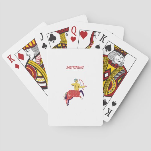 Roze Boogschutter, sterrenbeeld, sterrenbeeld Pokerkaarten (Achterkant)