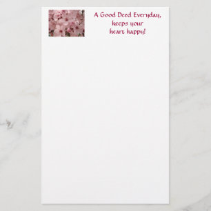 Roze Boom Bloesem Briefpapier Bloemen