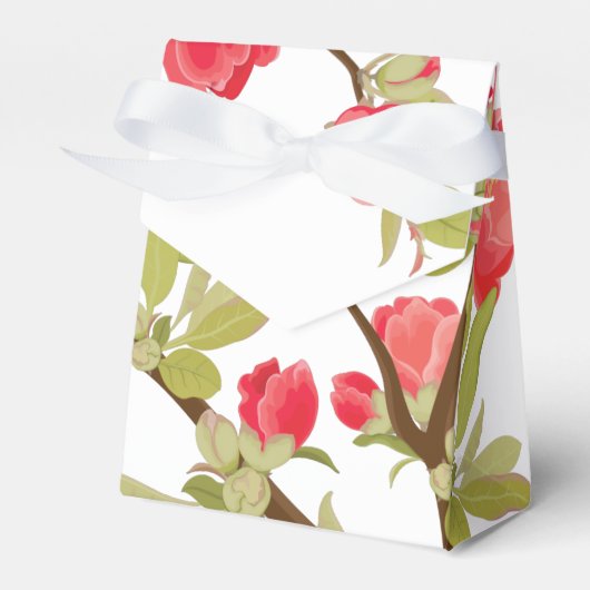 Roze boom Blossom Favor Box Bedankdoosjes (Voorkant Zijde)