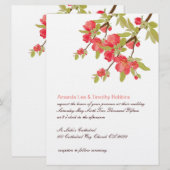 Roze boom Blossom Weddenschap Kaart (Voorkant / Achterkant)