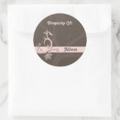 Roze Boom Boekplaat Sticker (Tas)