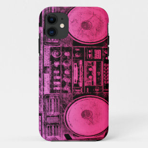 Roze boombox iPhone 11 hoesje