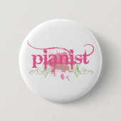 roze boomgaard Pianist Button (Voorkant)