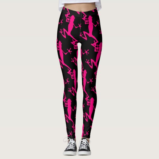 Roze boomkikker Thunder_Cove Leggings (Voorkant)