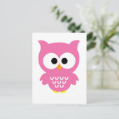 Roze boomkorren briefkaart (Staand voorkant)