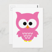 Roze boomkorren briefkaart (Voorkant / Achterkant)