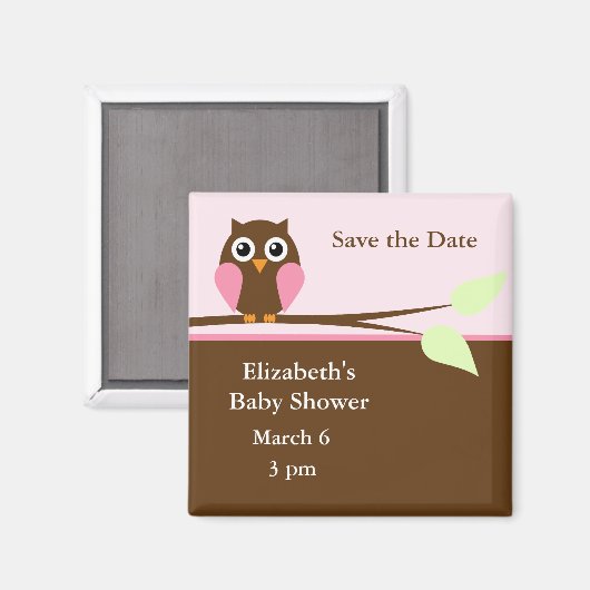 Roze boomkorren magneet (Voorkant / Achterkant)