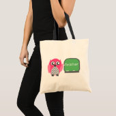 Roze boomkorren op het karton tote bag (Voorkant (product))