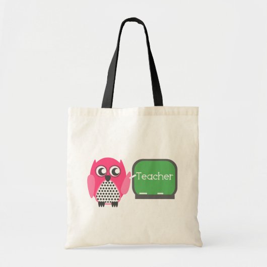 Roze boomkorren op het karton tote bag (Voorkant)