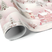  roze boompatroon cadeaupapier (Rol Hoek)