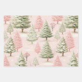 roze boompatroon inpakpapier vel (Voorkant 3)