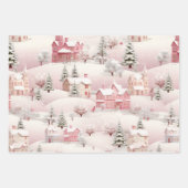 roze boompatroon inpakpapier vel (Voorkant)