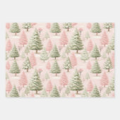 roze boompatroon inpakpapier vel (Voorkant 3)