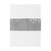 Roze boomtakken rustieke string lichten bruiloft uitnodigingen wikkel (Achterkant Voorbeeld)