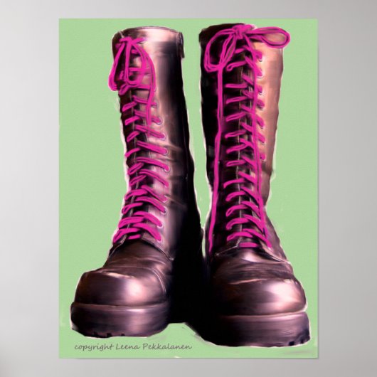 Roze Boots Poster (Voorkant)