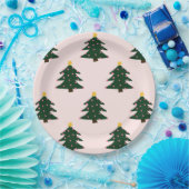 Roze Bord kerstboompapier (Feest)