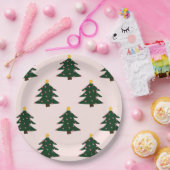 Roze Bord kerstboompapier (Feest)