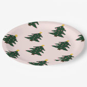 Roze Bord kerstboompapier (Gekanteld)