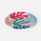 Roze Borden van Abstract papier Papieren Bordje (Gekanteld)