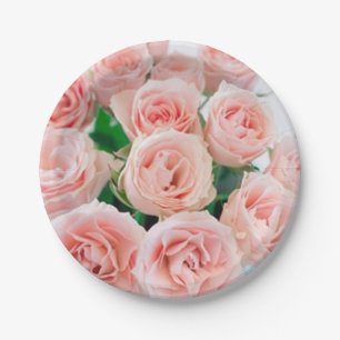 Roze Borden van rozenpapier Papieren Bordje