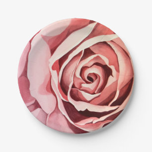Roze Borden van rozenpapier Papieren Bordje