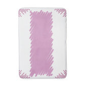 Roze Border Badmat met Centre Stripe Design (Voorkant Verticaal)