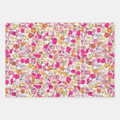 roze borstbeeld leuk inpakpapier vel (Voorkant 3)