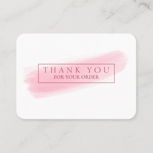 ROZE Borstel Dank u & Korting Visitekaartje (Voorkant)