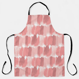 Roze borstel streken oliepatroon schort