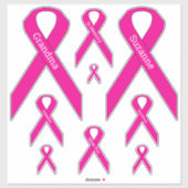 [Roze] Borstkanker Awareness Lint Vinyl Decal Sticker (Vel)
