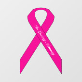 [Roze] Borstkanker Bewustmakingsring rond het lint Raamsticker (Vel)