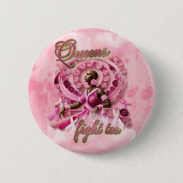 Roze Borstkanker Bewustzijn zwarte vrouw Ronde Button 5,7 Cm