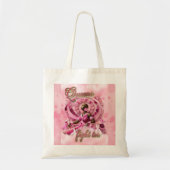 Roze Borstkanker Bewustzijn zwarte vrouw Tote Bag (Voorkant)