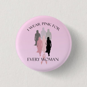 Roze Borstkanker Elke vrouwelijke Button