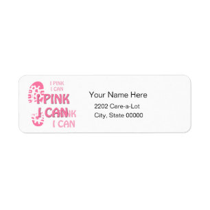 Roze borstkanker loop ik roze ik kan het label ter