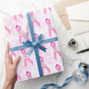 Roze borstkanker Overlevende linten en dagen Cadeaupapier