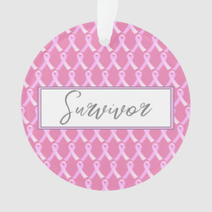 Roze Borstkanker Survivor Ornament