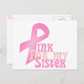 Roze borstkanker voor zuster Briefkaart (Voorkant / Achterkant)