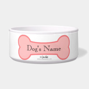 Roze bot persoonlijke Dog Bowl Voerbakje