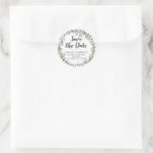 Roze botanisch sparen de Etiketten van het Adres v (Tas)