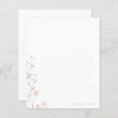 Roze botanische aangepaste naam op maat (Voorkant / Achterkant)